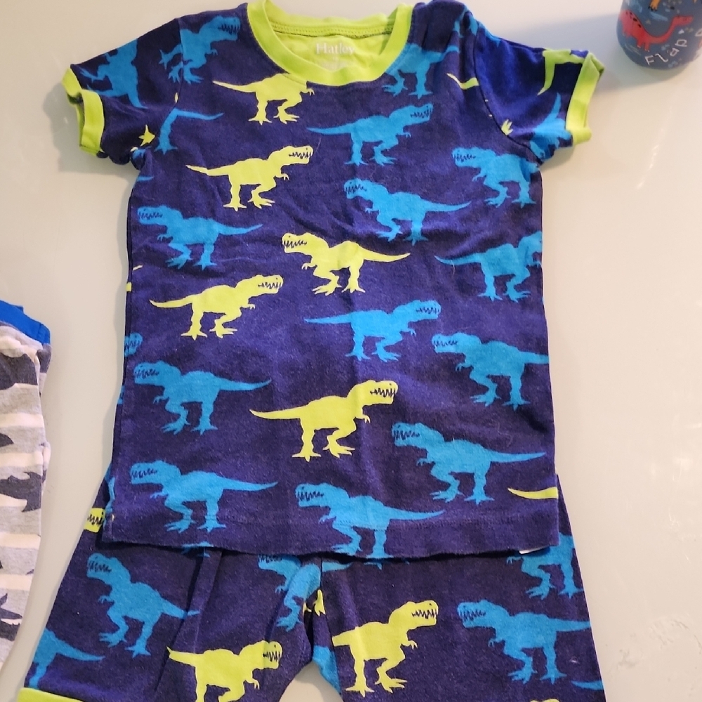 Kids Dinosaur Pajamas - Blue and Green